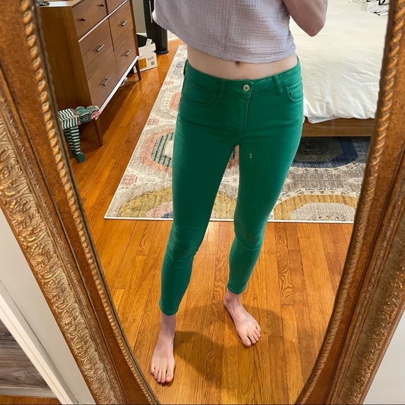 Pilcro Mid-Rise Skinny Ankle Jean, Kelly Green, 27 - Picture 2 of 12